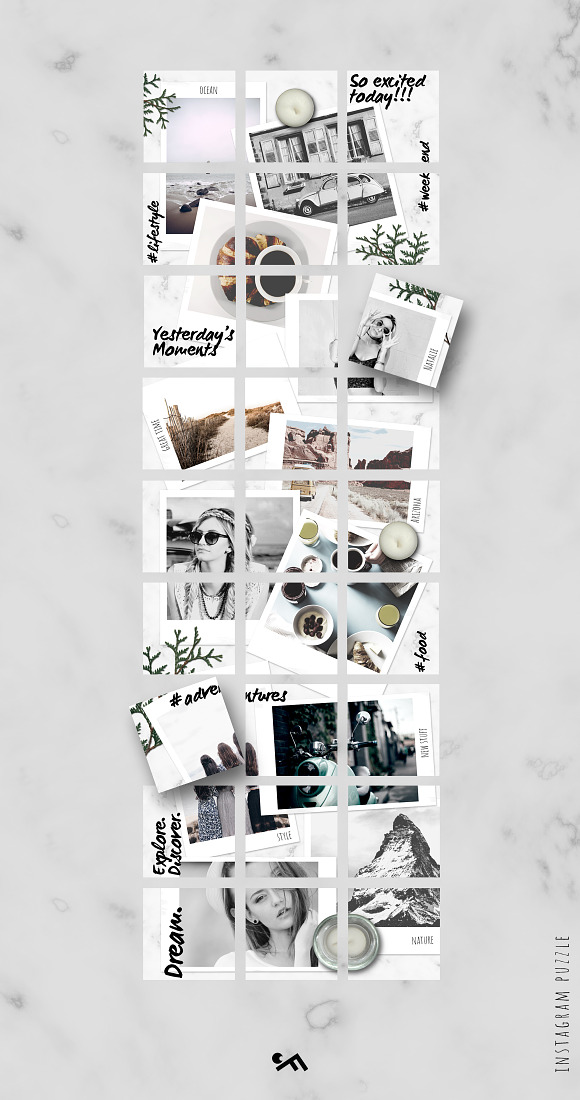 CANVA | Instagram PUZZLE-Instant Pic in Instagram Templates - product preview 1