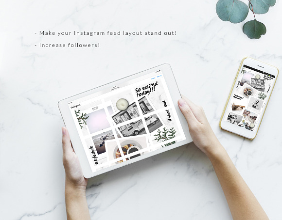 CANVA | Instagram PUZZLE-Instant Pic in Instagram Templates - product preview 3