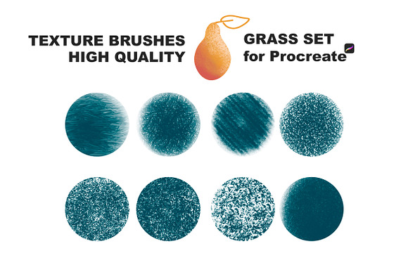Procreate texture brushes. GRASS SET in Add-Ons - product preview 1