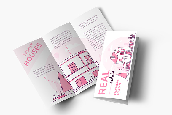 Set of line design cottage houses in Illustrations - product preview 4