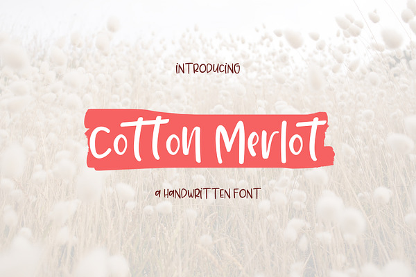 Cotton Merlot - a handwritten font