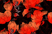 flowers and leaves pattern | JPEG