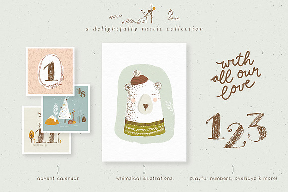 Rustic Christmas Collection in Illustrations - product preview 1