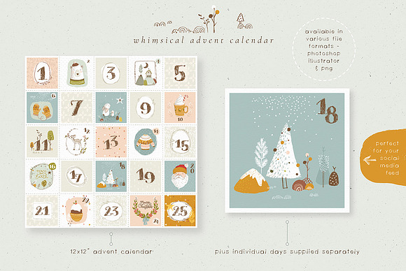 Rustic Christmas Collection in Illustrations - product preview 2