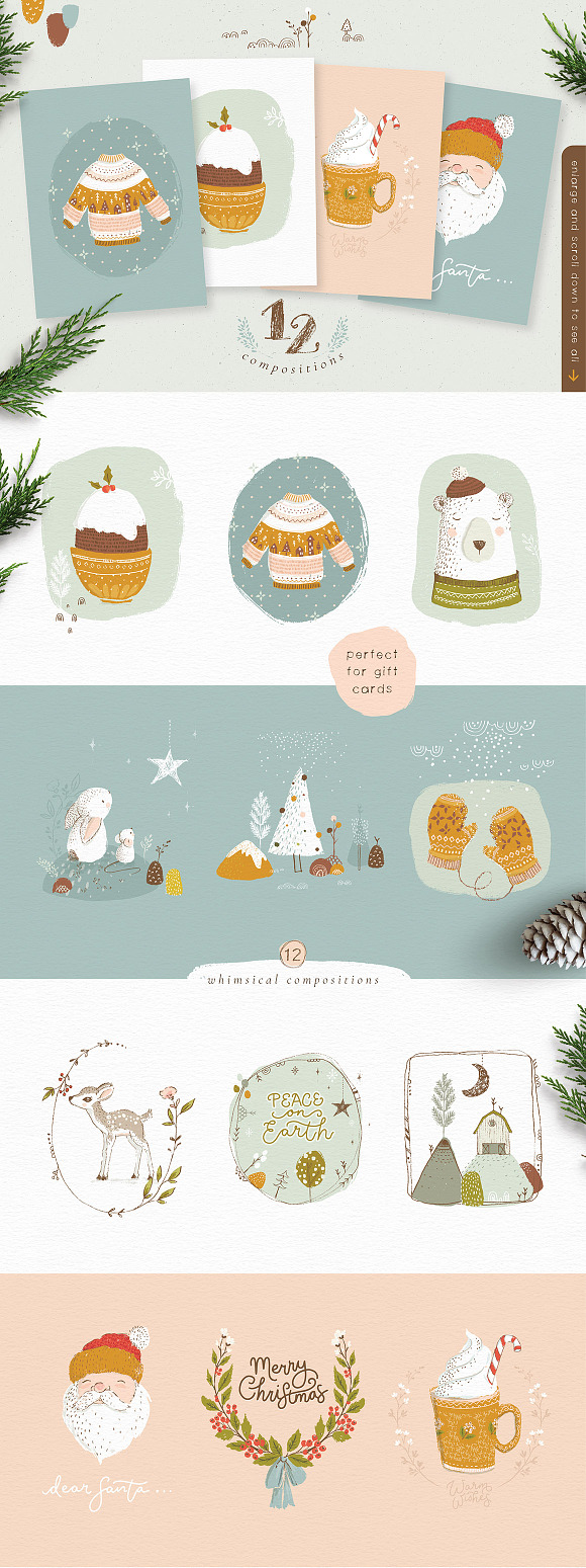 Rustic Christmas Collection in Illustrations - product preview 5