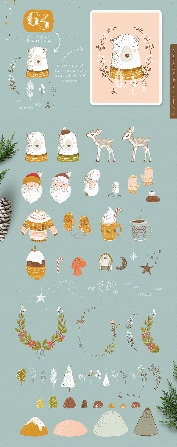 Rustic Christmas Collection in Illustrations - product preview 9
