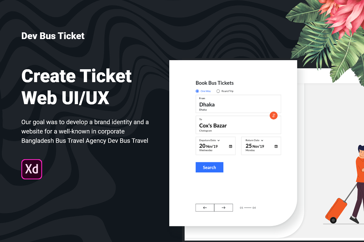 Dev Bus Ticket Web UI in Landing Page Templates - product preview 8