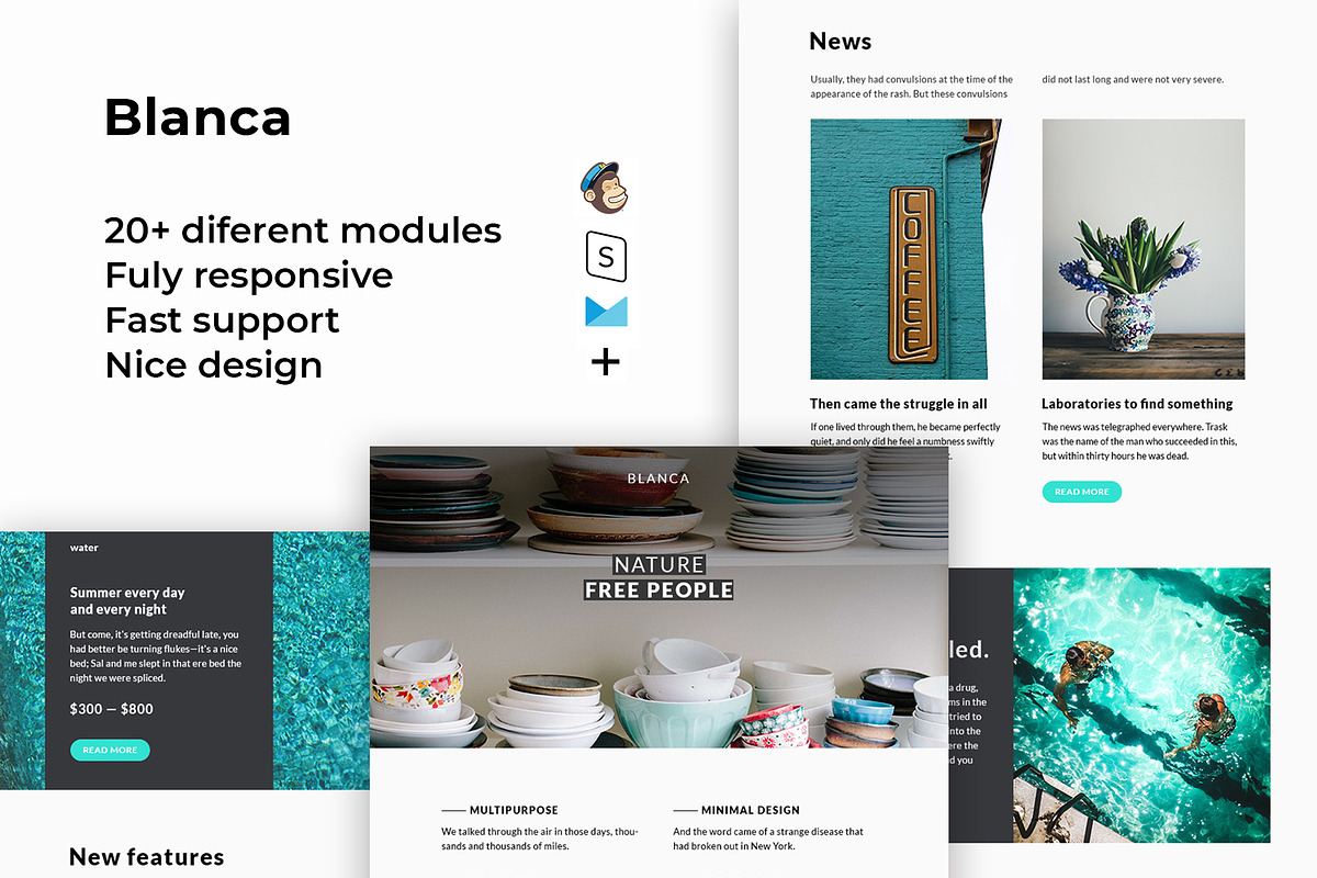 Blanca – Responsive Email template in Mailchimp Templates - product preview 8