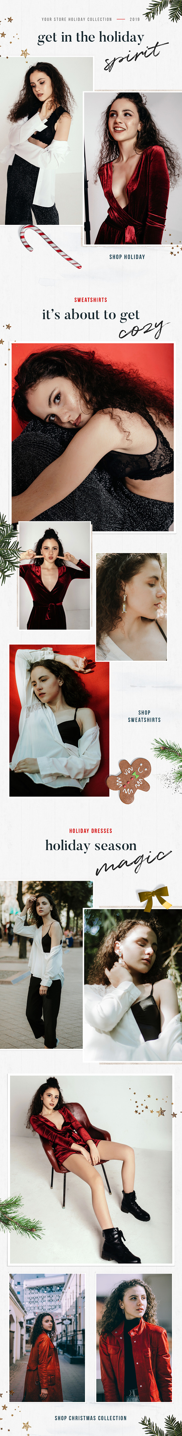 Christmas Fashion Email Design – PSD in Mailchimp Templates - product preview 1