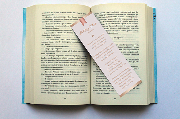 Rose Gold Funeral Bookmark Word in Card Templates - product preview 4