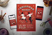Christmas Music Flyer Set