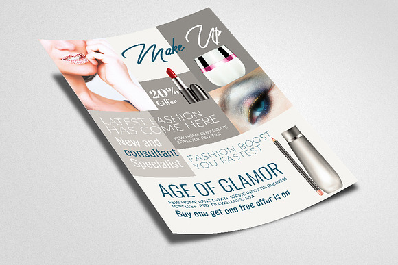 Beauty Cosmetics Product Ads Flyer in Flyer Templates - product preview 1
