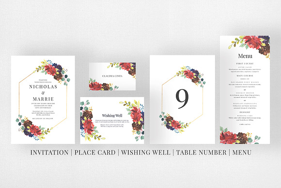 Blossoms - Wedding Invitation Suite in Wedding Templates - product preview 4