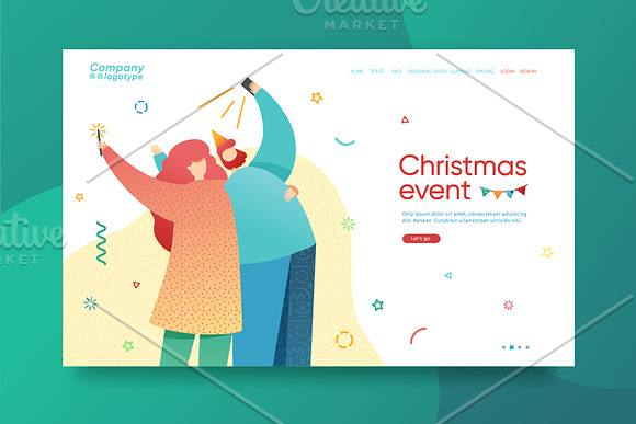 Christmas & New Year People Scenes in Illustrations - product preview 9