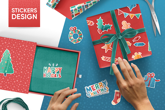 Christmas & New Year Flat Elements in Objects - product preview 3