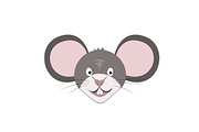 Smiling Rat or Mouse Face Icon