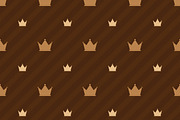 Beige crown icons on brown