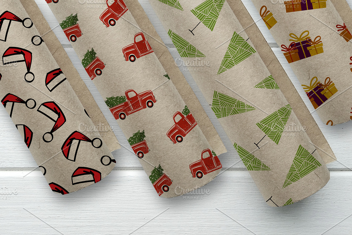 Christmas seamless patterns set. in Patterns - product preview 8