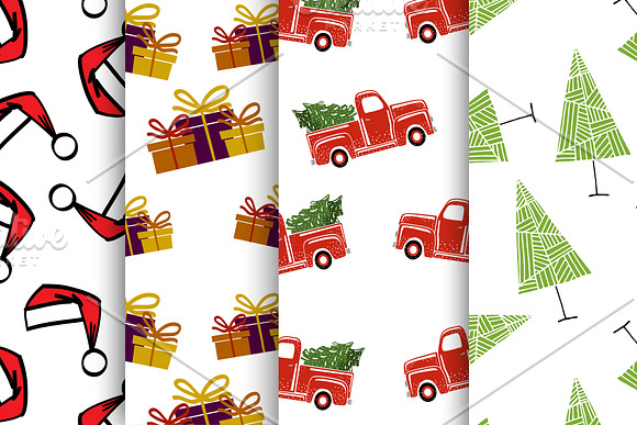 Christmas seamless patterns set. in Patterns - product preview 1