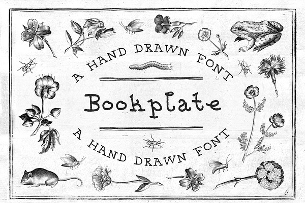 Bookplate — A hand drawn font