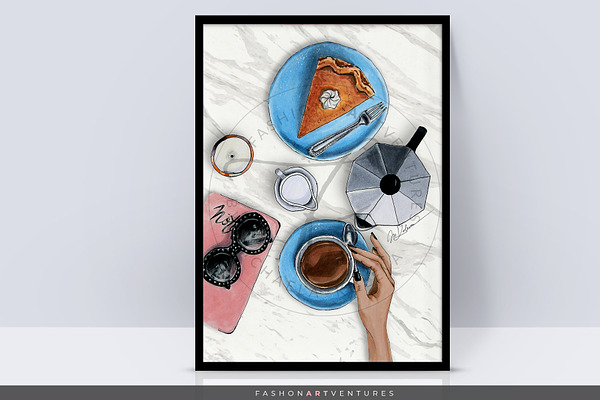 Coffee break - Art print