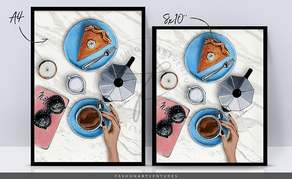 Coffee break - Art print in Illustrations - product preview 1