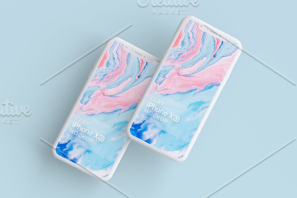 Clay iPhone XS Mockups in Mobile & Web Mockups - product preview 2