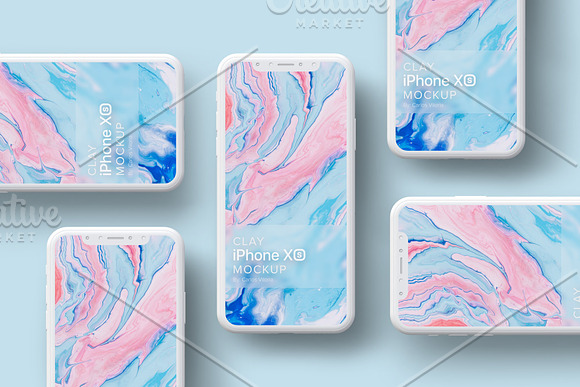Clay iPhone XS Mockups in Mobile & Web Mockups - product preview 7