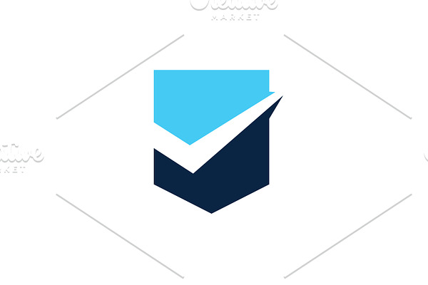 check shield logo vector icon