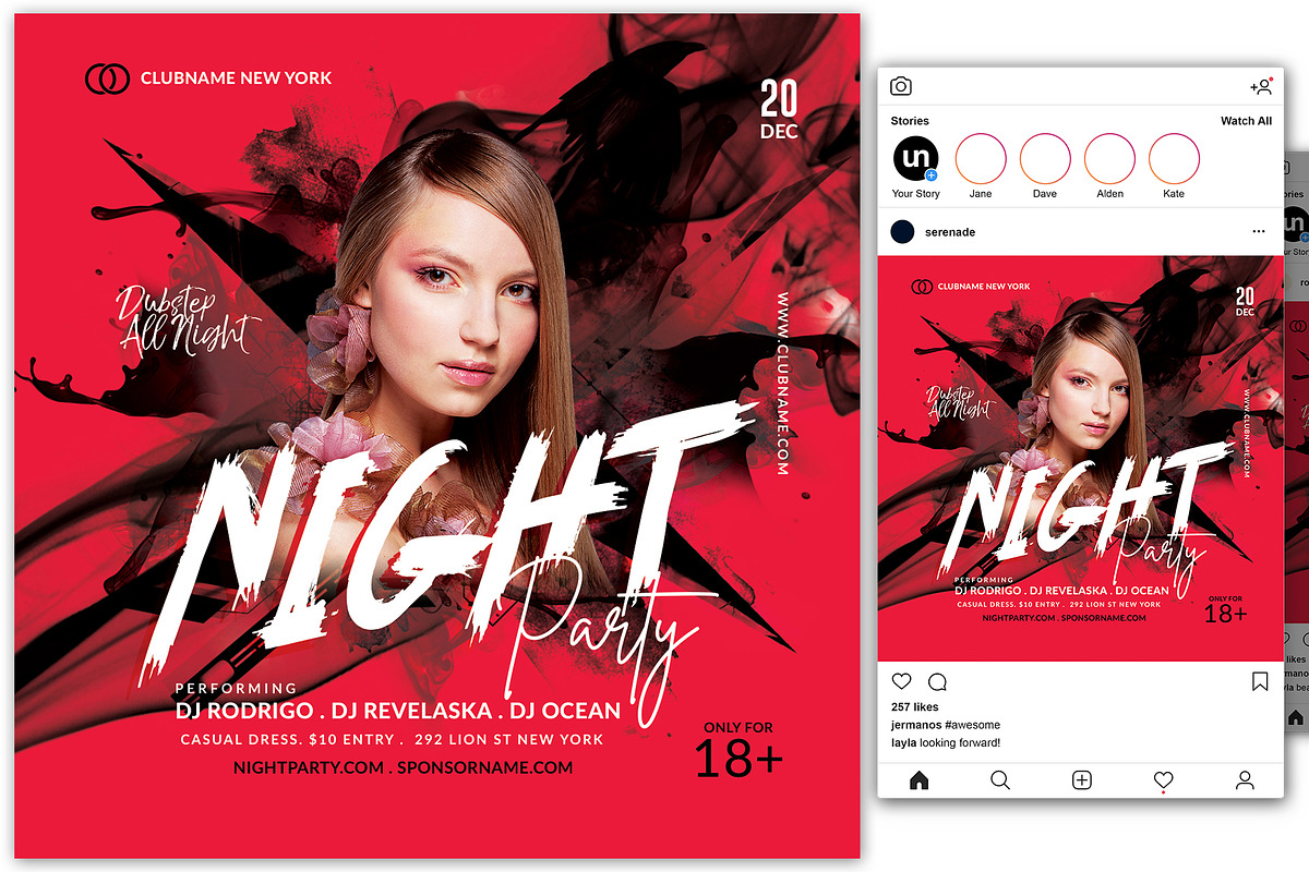 Night Party Flyer in Flyer Templates - product preview 8