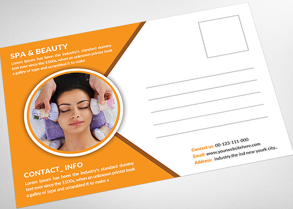 Spa Beauty Post Card Templates in Postcard Templates - product preview 3