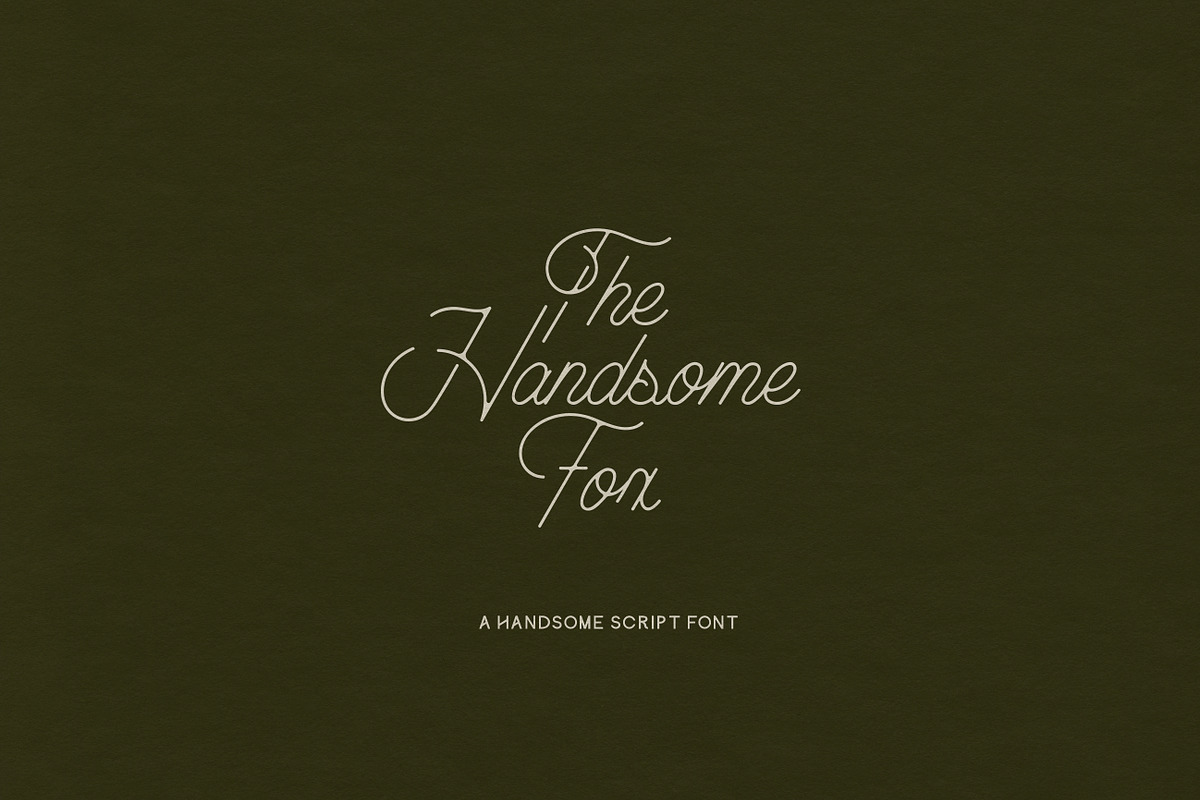 The Handsome Fox in Script Fonts - product preview 8