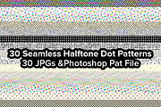 30 Retro Seamless Halftone Patterns