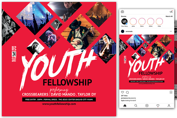 Youth Fellowship Church Flyer