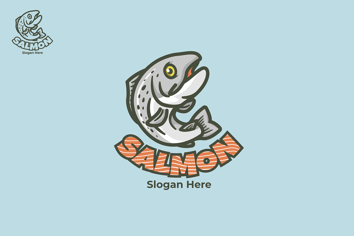Salmon - Mascot & Esport Logo in Logo Templates - product preview 8
