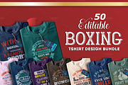 50 Editable Boxing Tshirt Design