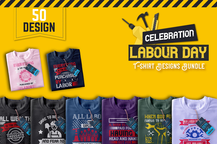 50 Editable Labor day Tshirt Design