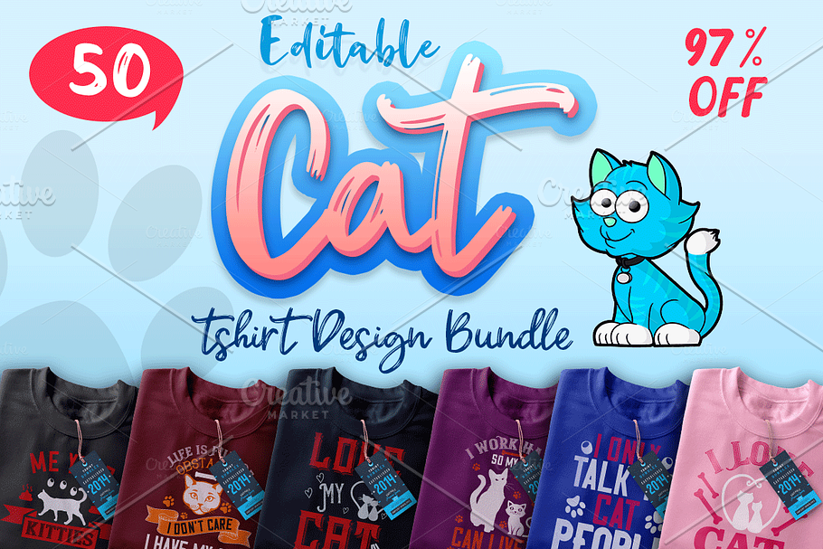 50 Cat Tshirt Design Bundle