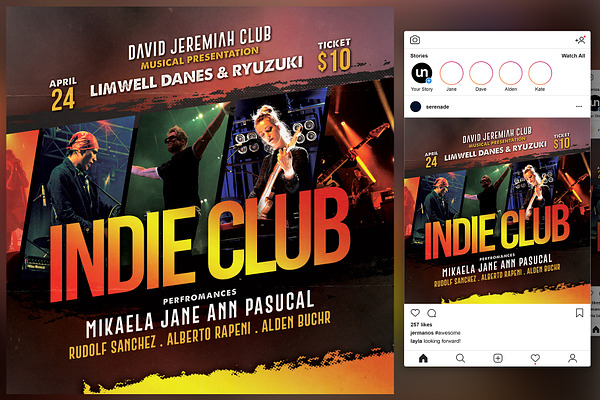 Indie Club Flyer