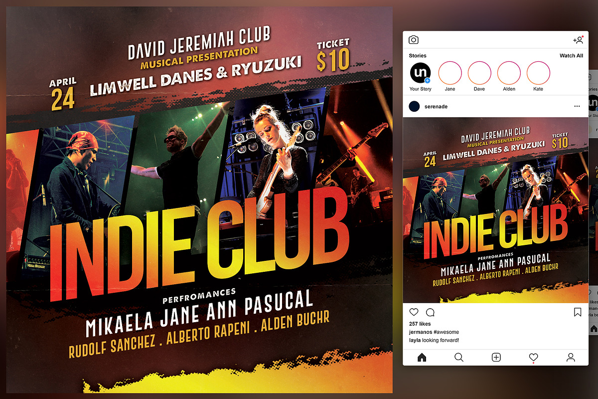 Indie Club Flyer in Flyer Templates - product preview 8
