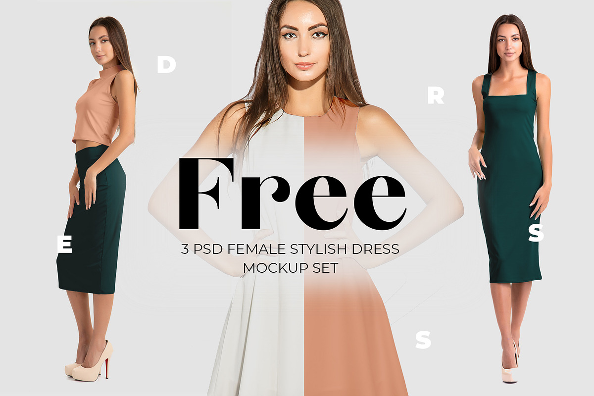 Free Female Dress Mockups in Product Mockups - product preview 8
