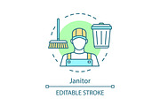 Janitor concept icon