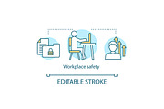 Workplace safety concept icon