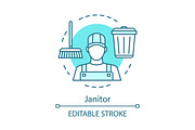 Janitor concept icon
