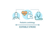Pediatric cardiology concept icon
