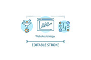 Website strategy concept icon