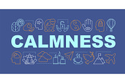 Calmness word concepts banner