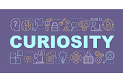 Curiosity word concepts banner