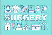 Surgery word concepts banner
