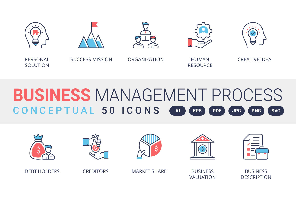 Business Management Process in Business Icons - product preview 8